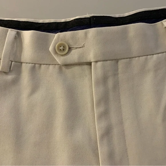 CROFT & BARROW Men’s Cream color Dress slacks/pants/trousers 38/32 EUC - Picture 6 of 10